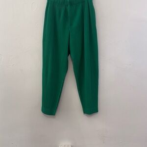 Issey Miyake Vibrant Green Pleated Fabric